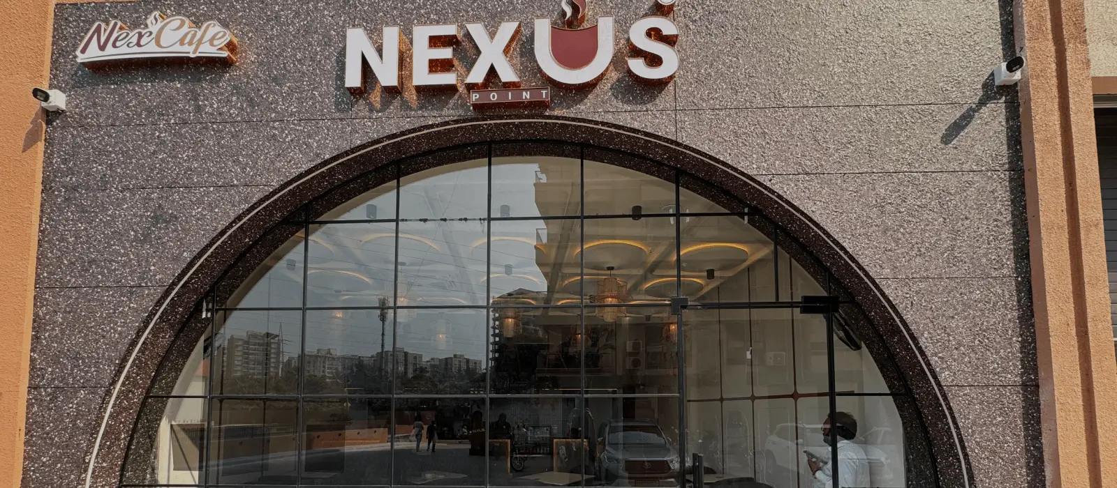 Interior view of Nexus Café in Mota Varachha, Surat